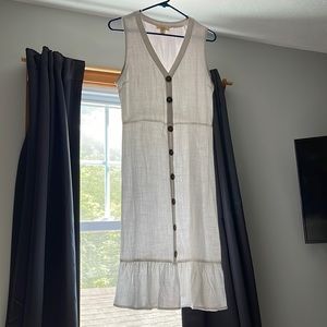 White linen dress